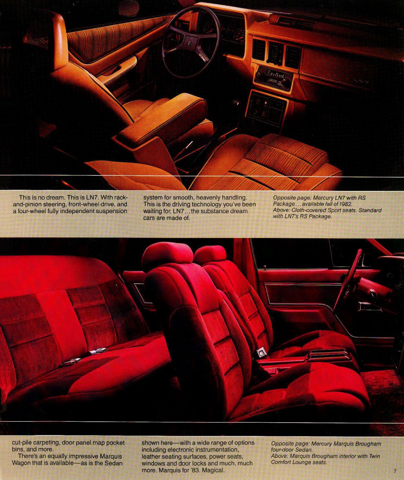 1983 Mercury Full-Line Brochure Page 7
